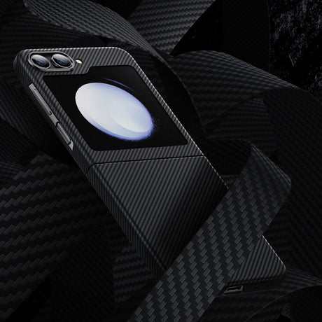 Galaxy Z Flip 5 Kılıf Karbon Fiber Benks Essential Hybrid ArmorAir 600D Kevlar Kapak