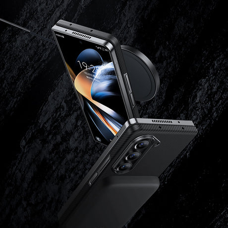 Galaxy Z Fold 5 Kılıf Magsafe Özellikli Karbon Fiber Benks Essential Hybrid ArmorAir 600D Kevlar Kapak