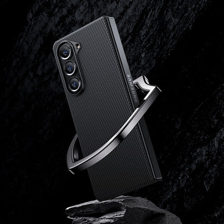 Galaxy Z Fold 5 Kılıf Magsafe Özellikli Karbon Fiber Benks Essential Hybrid ArmorAir 600D Kevlar Kapak
