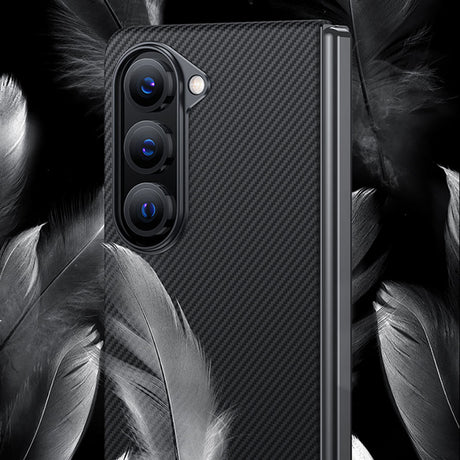 Galaxy Z Fold 5 Kılıf Magsafe Özellikli Karbon Fiber Benks Essential Hybrid ArmorAir 600D Kevlar Kapak