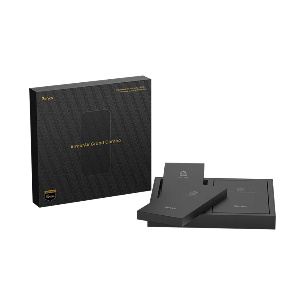 Galaxy Z Fold 7 Benks ArmorAir ArmorGrid Grand Combo Üçlü Aksesuar Seti (Ön & Arka Kevlar Kapak + Ekran Koruyucu)