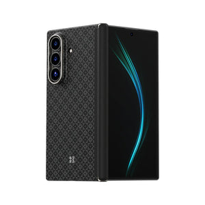 Galaxy Z Fold 7 Kılıf M-Safe Şarj Özellikli Karbon Fiber Benks ArmorAir ArmorGrid Serisi Kevlar Arka Kapak