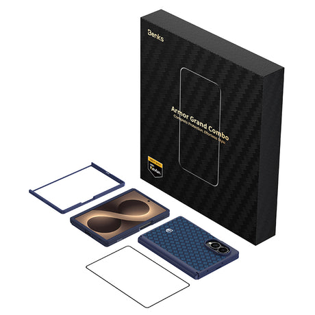 Galaxy Z Fold 8 Benks ArmorPro ArmorGrid Grand Combo Üçlü Aksesuar Seti (Ön Arka Kevlar Kapak + Ekran Koruyucu)