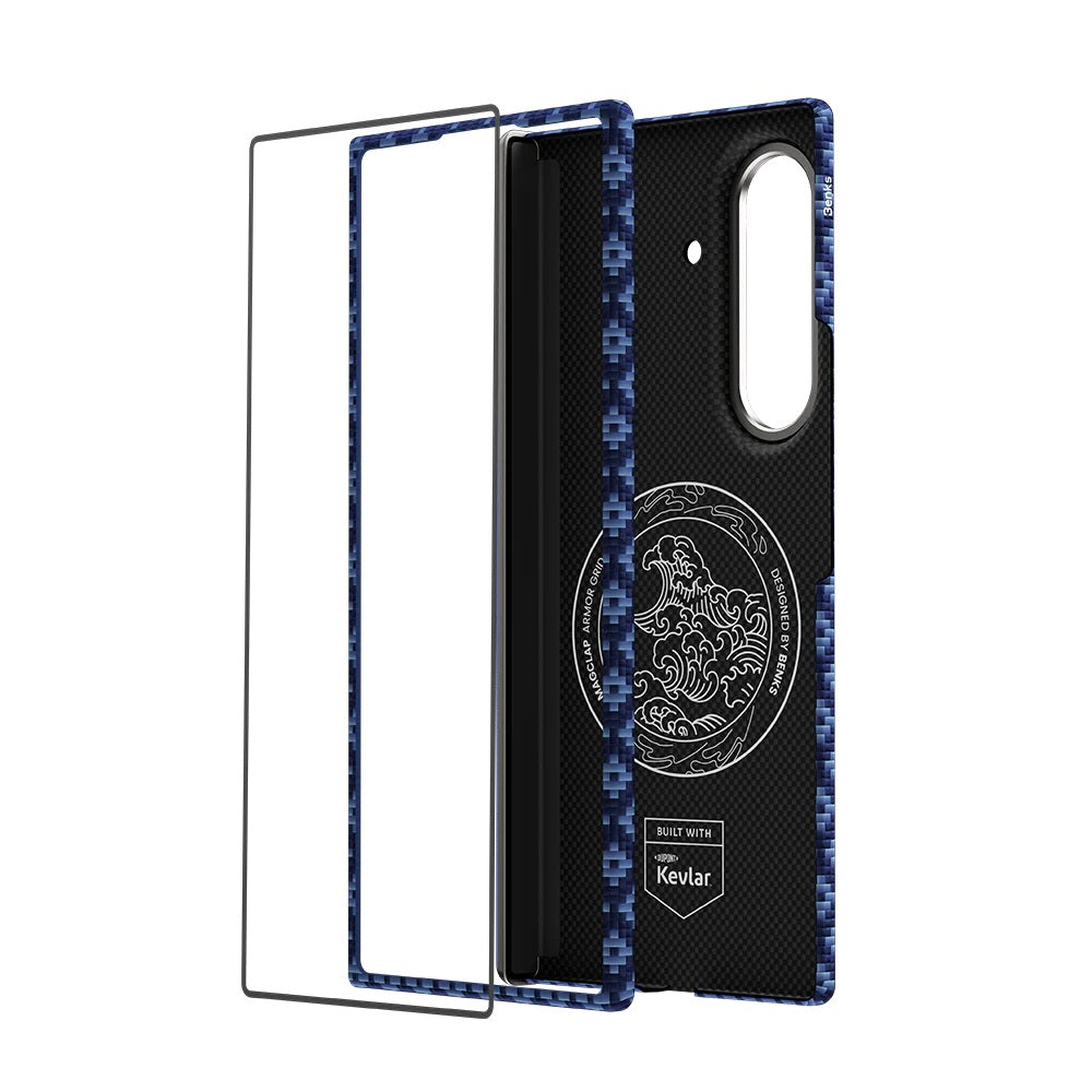 Galaxy Z Fold 8 Ultra Benks ArmorAir ArmorGrid Grand Combo Üçlü Aksesuar Seti (Ön Arka Kevlar Karbon Kapak + Ekran Koruyucu)
