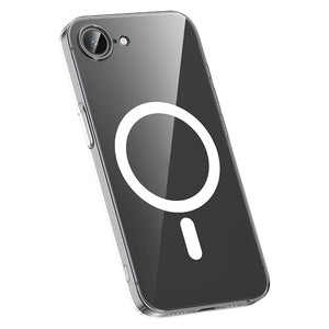 iPhone 16E uyumlu Kılıf M-safe Şarj Özellikli Benks Crystal Serisi Şeffaf Kapak