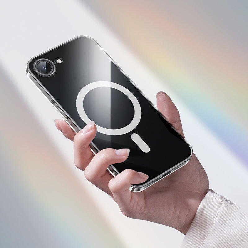 iPhone 16E uyumlu Kılıf M-safe Şarj Özellikli Benks Crystal Serisi Şeffaf Kapak