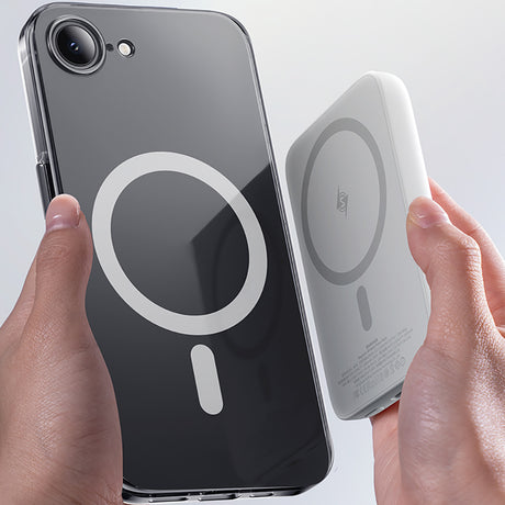 iPhone 16E / 17E uyumlu Kılıf M-safe Şarj Özellikli Benks Crystal Serisi Şeffaf Kapak