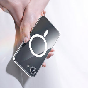 iPhone 16E uyumlu Kılıf M-safe Şarj Özellikli Benks Crystal Serisi Şeffaf Kapak