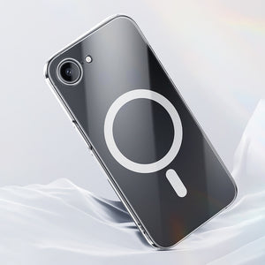 iPhone 16E uyumlu Kılıf M-safe Şarj Özellikli Benks Crystal Serisi Şeffaf Kapak