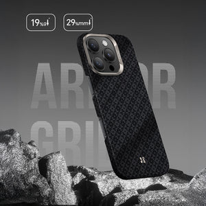 iPhone 16 Pro Max Kılıf M-Safe Şarj Özellikli Benks ArmorAir ArmorGrid Serisi Kevlar Kapak