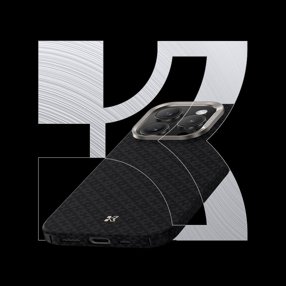 iPhone 16 Pro Max Kılıf M-Safe Şarj Özellikli Benks ArmorAir ArmorGrid Serisi Kevlar Kapak