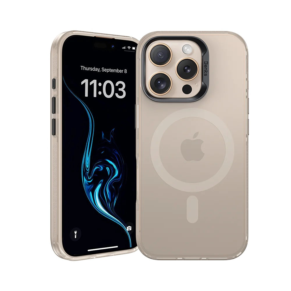 iPhone 16 Pro Max Kılıf Magsafe Şarj Özellikli Yeni Seri Benks Lucid Armor Kapak