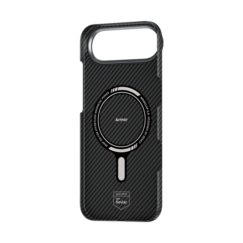 iPhone 17 Air Kılıf Benks M-safe Şarj Özellikli Metal Kamera Çerçeveli Magnetik ArmorAir 600D Kevlar Fiber Kapak