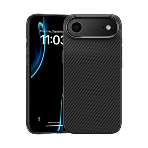 iPhone 17 Air Kılıf Karbon Fiber M-safe Şarj Özellikli Benks Hybrid ArmorPro 600D Kevlar Kapak