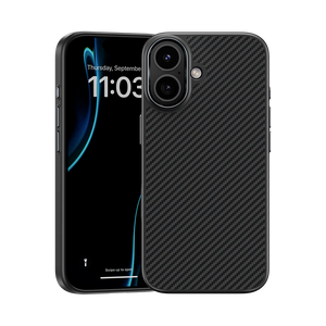 iPhone 17 Kılıf Karbon Fiber M-safe Şarj Özellikli Benks Hybrid ArmorPro 600D Kevlar Kapak