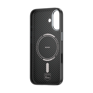 iPhone 17 Kılıf Karbon Fiber M-safe Şarj Özellikli Benks Hybrid ArmorPro 600D Kevlar Kapak