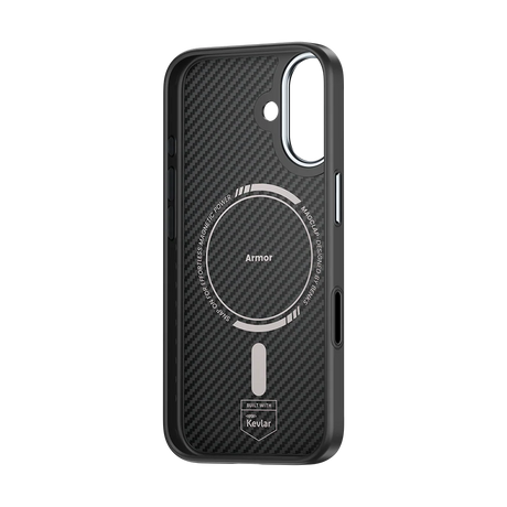 iPhone 17 Kılıf Karbon Fiber M-safe Şarj Özellikli Benks Hybrid ArmorPro 600D Kevlar Kapak