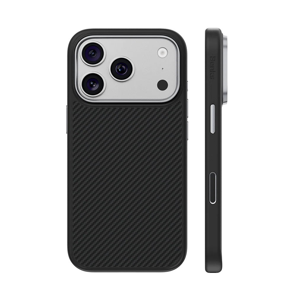 iPhone 17 Pro / 18 Pro uyumlu Kılıf MagSafe Şarj Özellikli Benks ArmorPro 600D Kevlar Kapak