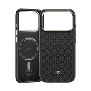 iPhone 17 Pro Kılıf M-Safe Şarj Özellikli Benks ArmorPro ArmorGrid Serisi Kevlar Kapak