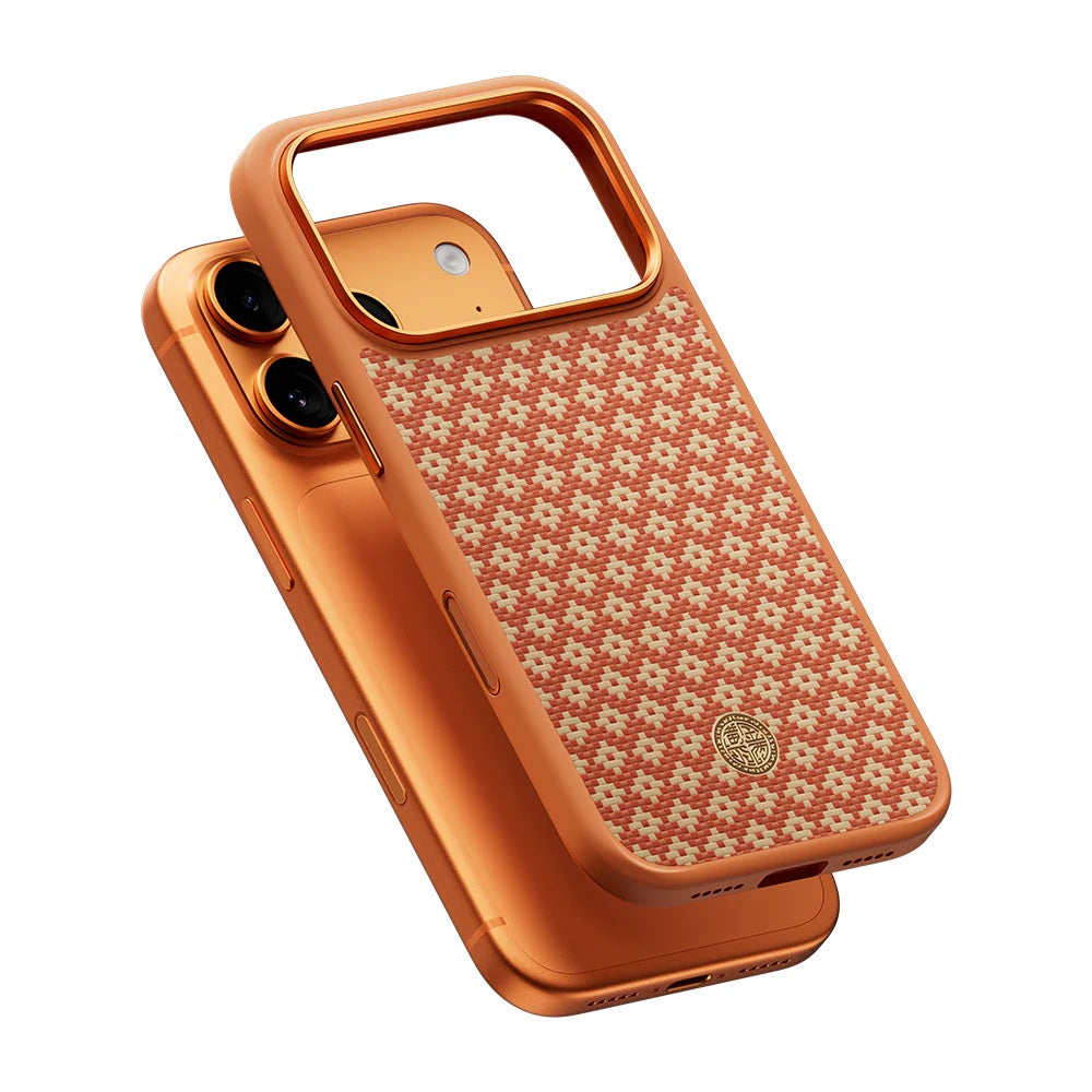 iPhone 17 Pro Kılıf M-Safe Şarj Özellikli Benks ArmorPro ArmorGrid Serisi Kevlar Kapak