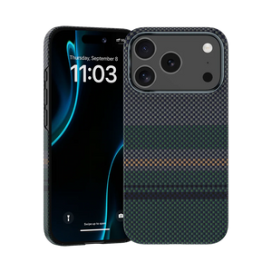 iPhone 17 Pro Kılıf M-safe Şarj Özellikli Karbon Fiber Tasarımlı Benks Aurora ArmorAir Kevlar Kapak