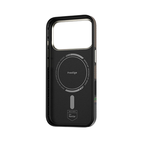 iPhone 17 Pro Kılıf M-safe Şarj Özellikli Karbon Fiber Tasarımlı Benks Prestige ArmorPro Kevlar Kapak