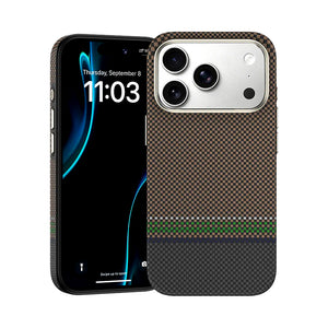 iPhone 17 Pro Kılıf M-safe Şarj Özellikli Karbon Fiber Tasarımlı Benks Prestige ArmorPro Kevlar Kapak