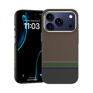 iPhone 17 Pro Kılıf M-safe Şarj Özellikli Karbon Fiber Tasarımlı Benks Prestige ArmorPro Kevlar Kapak