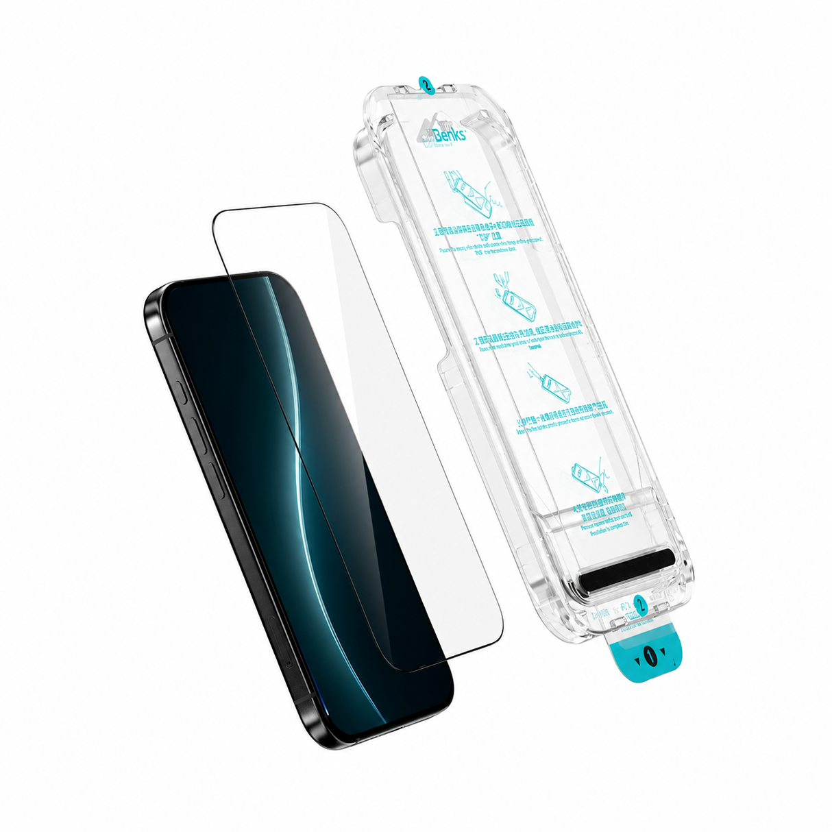 iPhone 17 Pro Max Benks Glass Warrior HD 0.3mm Cam Ekran Koruyucu + Kolay Uygulama Aparatlı