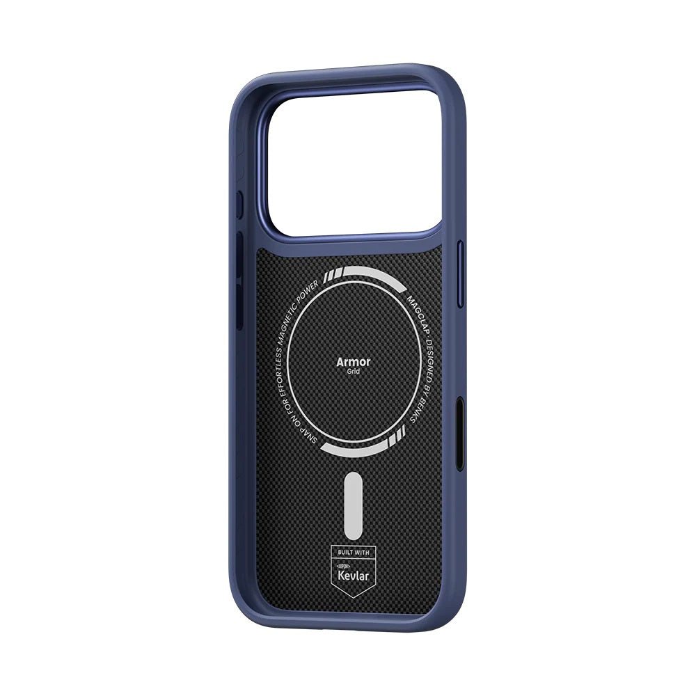 iPhone 17 Pro Max Kılıf M-Safe Şarj Özellikli Benks ArmorPro ArmorGrid Serisi Kevlar Kapak