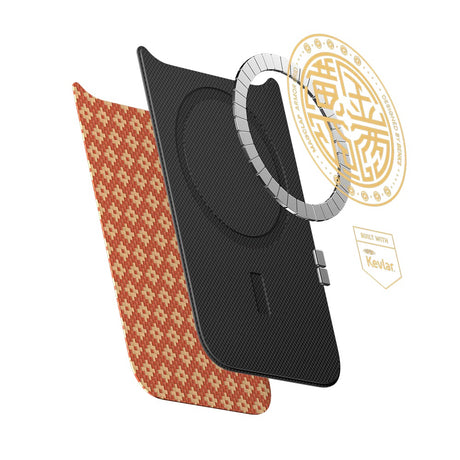 iPhone 17 Pro Max Kılıf M-Safe Şarj Özellikli Benks ArmorPro ArmorGrid Serisi Kevlar Kapak