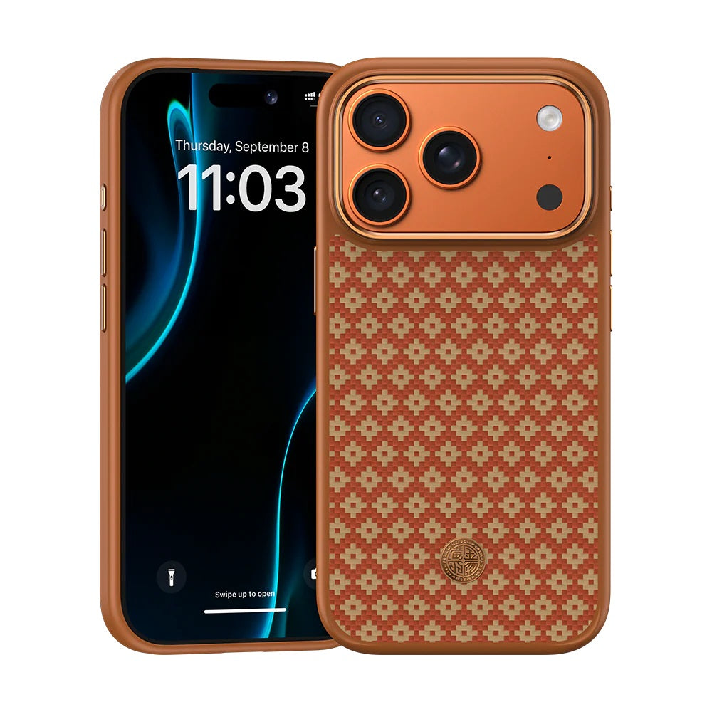 iPhone 17 Pro Max Kılıf M-Safe Şarj Özellikli Benks ArmorPro ArmorGrid Serisi Kevlar Kapak