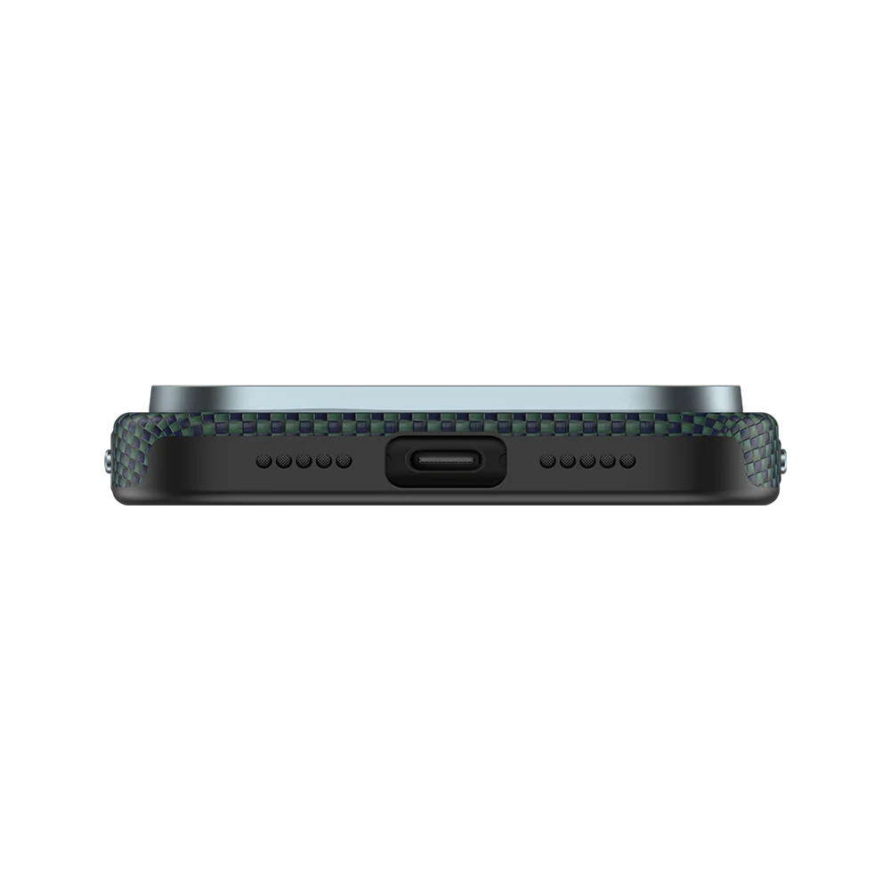 iPhone 17 Pro Max Kılıf M-safe Şarj Özellikli Karbon Fiber Tasarımlı Benks Aurora ArmorPro Kevlar Kapak