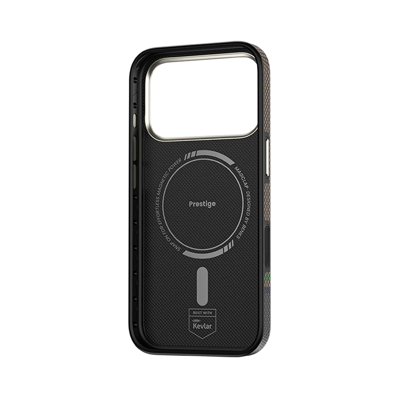 iPhone 17 Pro Max Kılıf M-safe Şarj Özellikli Karbon Fiber Tasarımlı Benks Prestige ArmorPro Kevlar Kapak