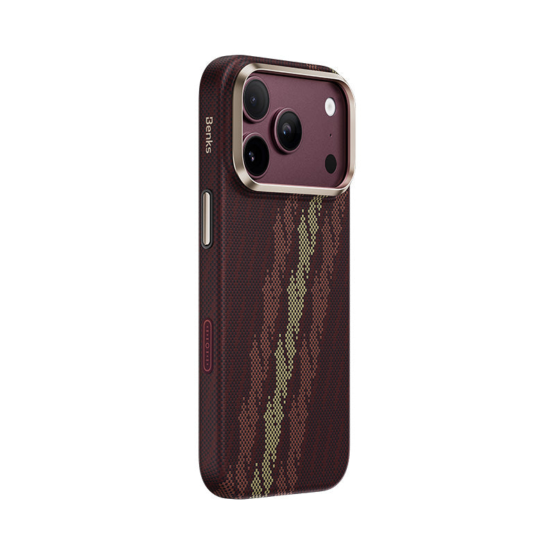 iPhone 18 Pro Max / 17 Pro Max uyumlu Kılıf MagSafe Şarj Özellikli Benks Haven Air 2.0 Rouge Serisi Kevlar Kapak